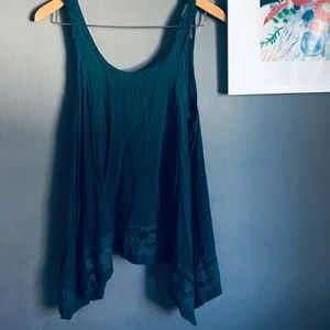 Free People Delicate teal tank